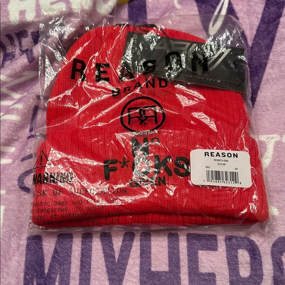 Reason brand Beanie NO F’s! Retail $25 - Picture 3 of 3